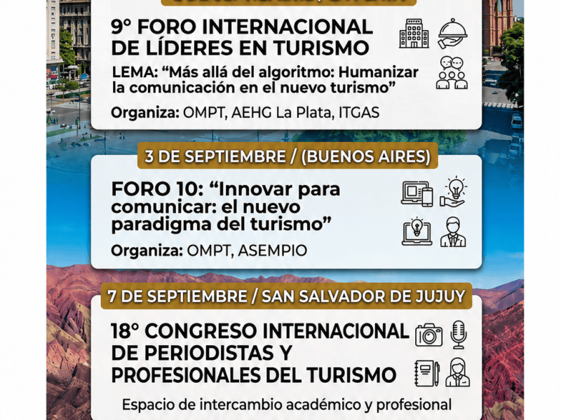 Argentina será sede de la Semana Internacional del Periodismo Turístico con actividades gratuitas por el Día Mundial del Periodista&nbsp;Turístico